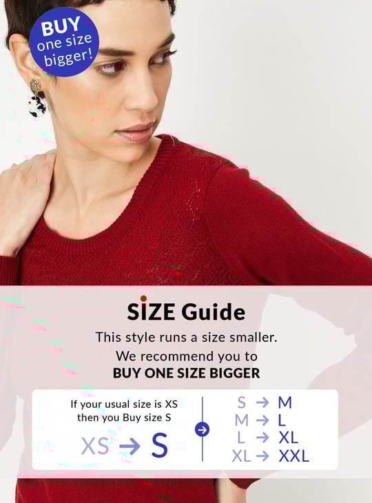 Women Lace Detailed Yolk Knitted Sweater