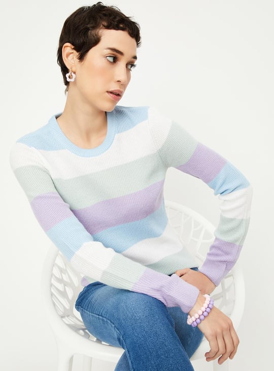Women Striped Knitted Sweater