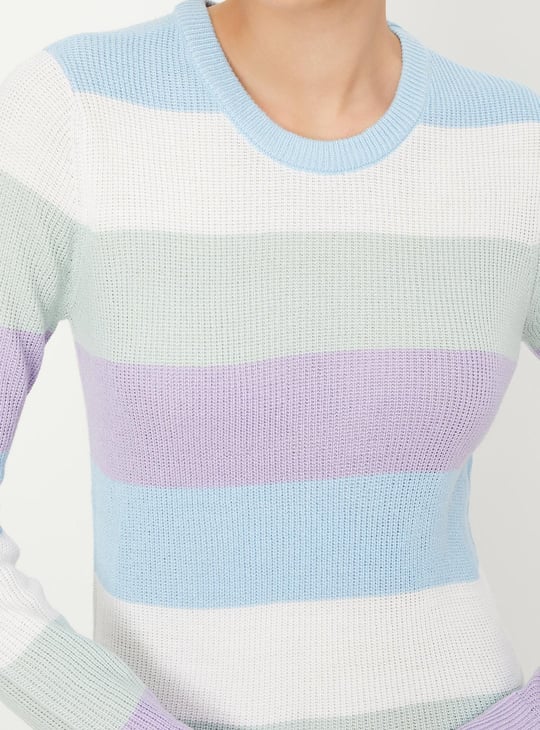 Women Striped Knitted Sweater