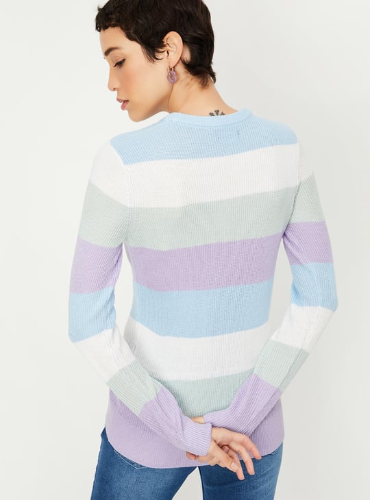 Women Striped Knitted Sweater