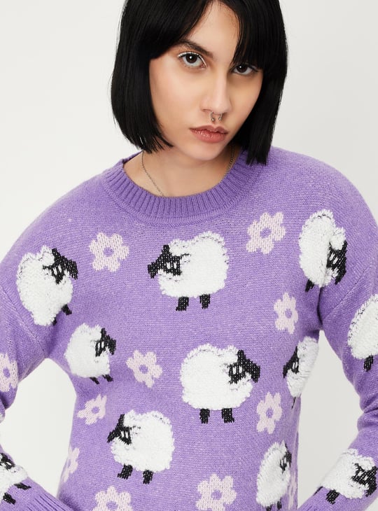 Women Quirky Knitted Sweater