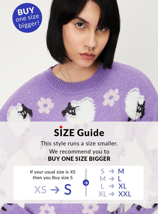 Women Quirky Knitted Sweater