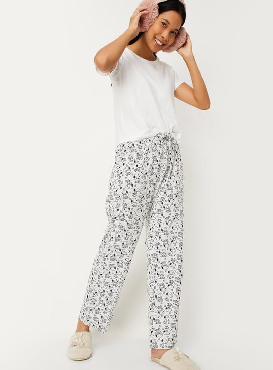 Women Peanuts Snoopy Printed Pyjamas