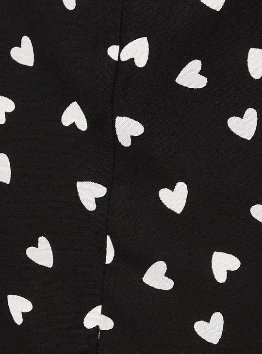 Women Heart Printed Elasticated Shorts