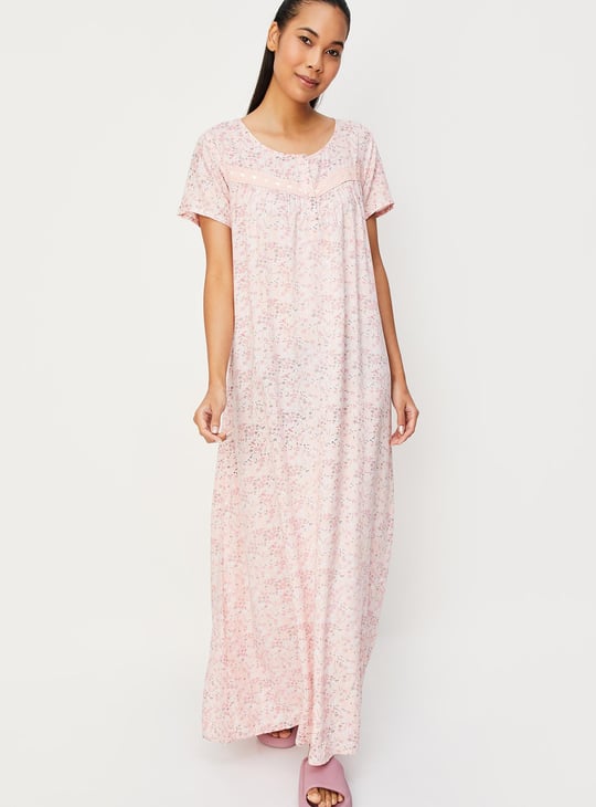 Women Floral Printed Nightgown