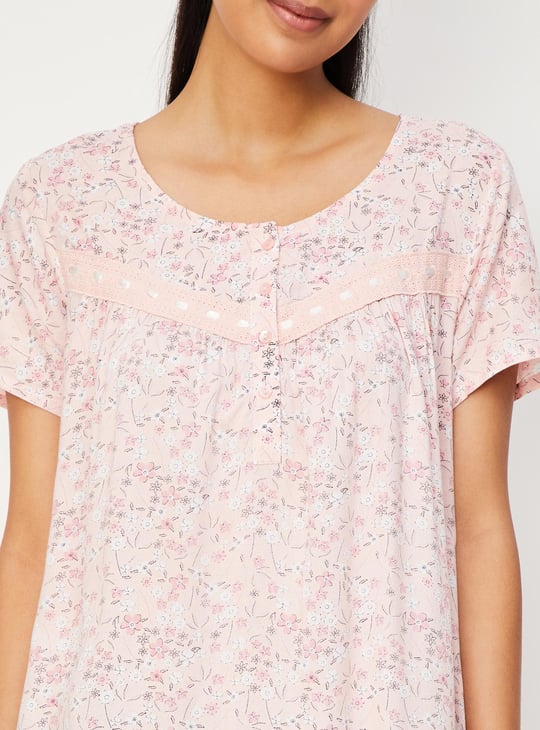 Women Floral Printed Nightgown