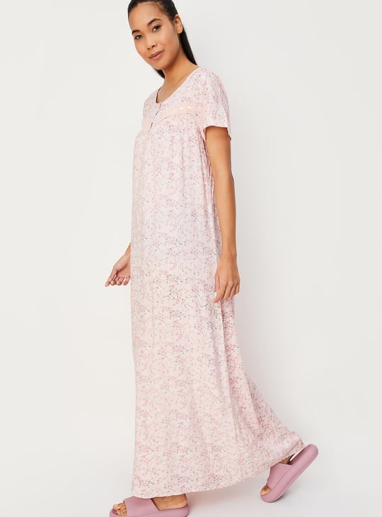 Women Floral Printed Nightgown
