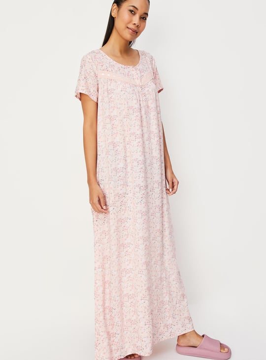Women Floral Printed Nightgown