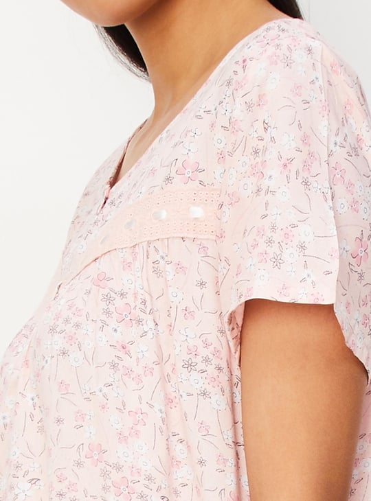 Women Floral Printed Nightgown