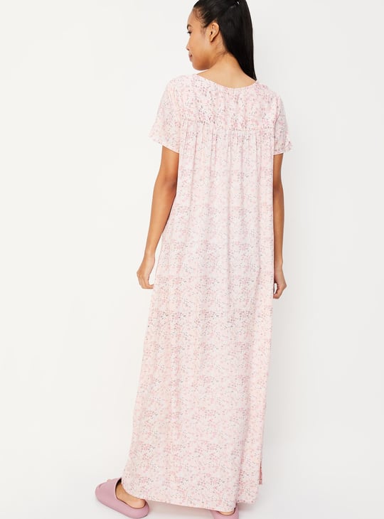 Women Floral Printed Nightgown