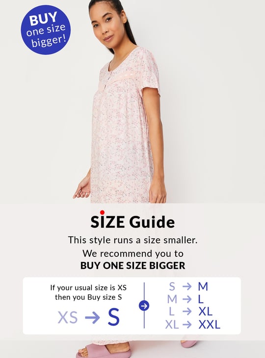 Women Floral Printed Nightgown