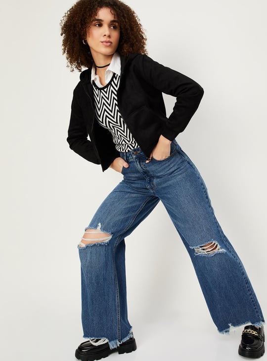 Women Cropped Hooded Sweatshirt