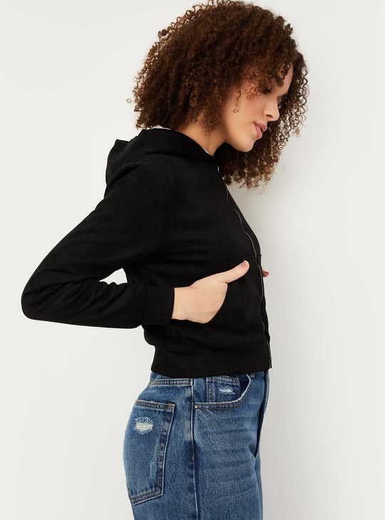 Women Cropped Hooded Sweatshirt