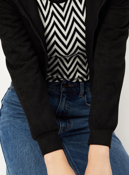 Women Cropped Hooded Sweatshirt