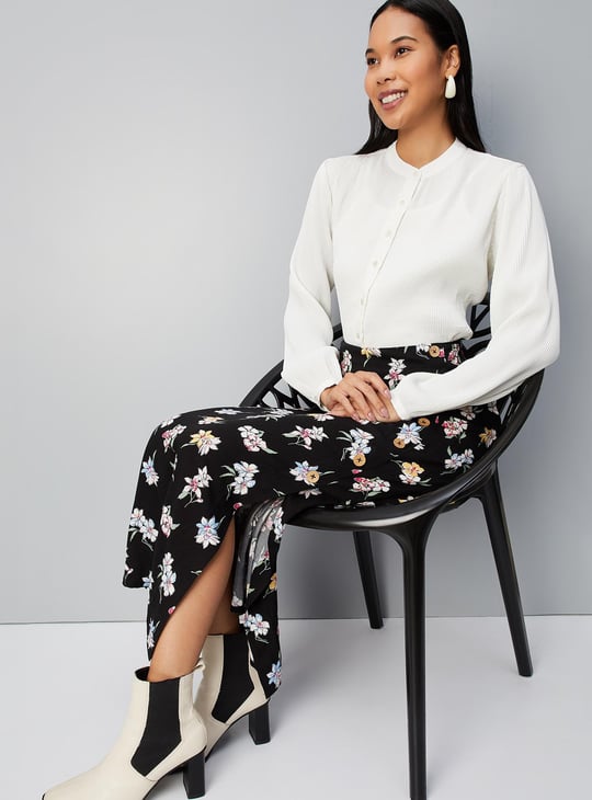 Women Pleated Semi-Formal Blouse