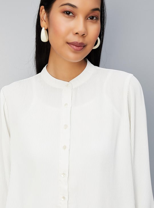 Women Pleated Semi-Formal Blouse