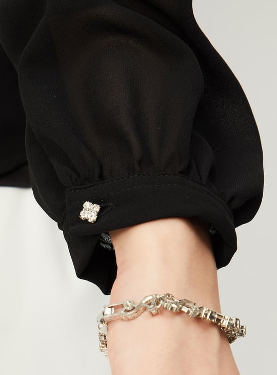 Women Embellished Collar Dressy Blouse