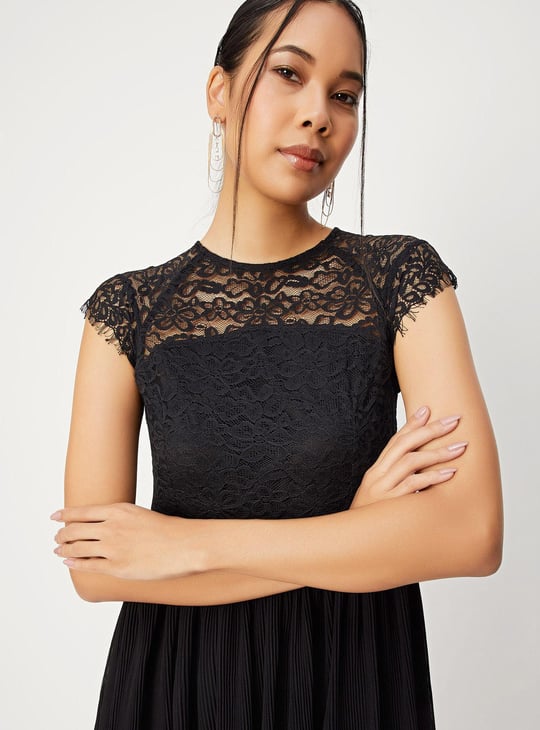 Women Lace Fit and Flare Dress