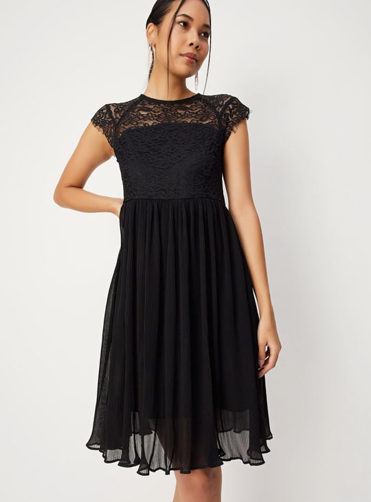 Women Lace Fit and Flare Dress