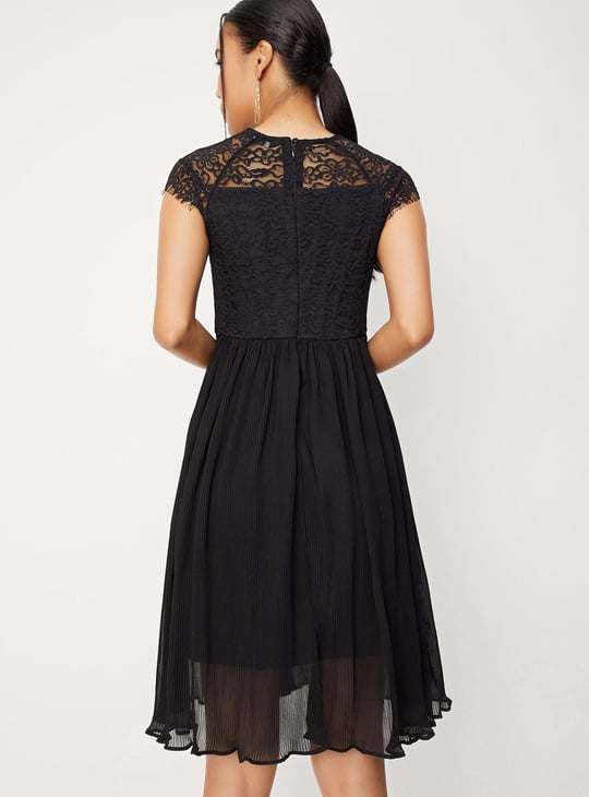 Women Lace Fit and Flare Dress