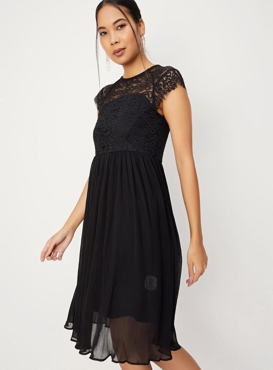 Women Lace Fit and Flare Dress