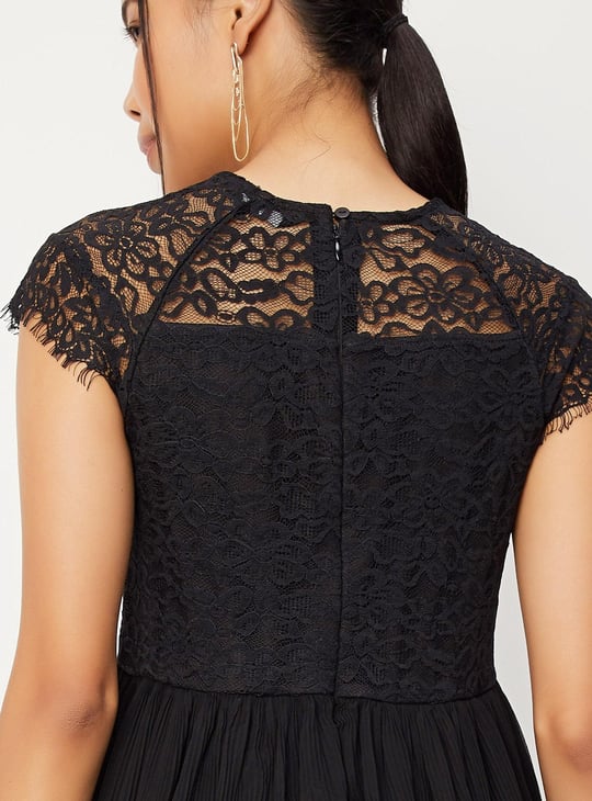 Women Lace Fit and Flare Dress