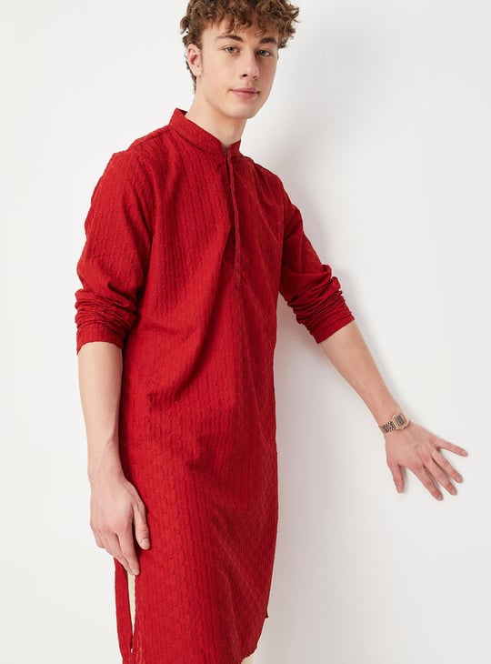 Men Chikankari Straight Kurta