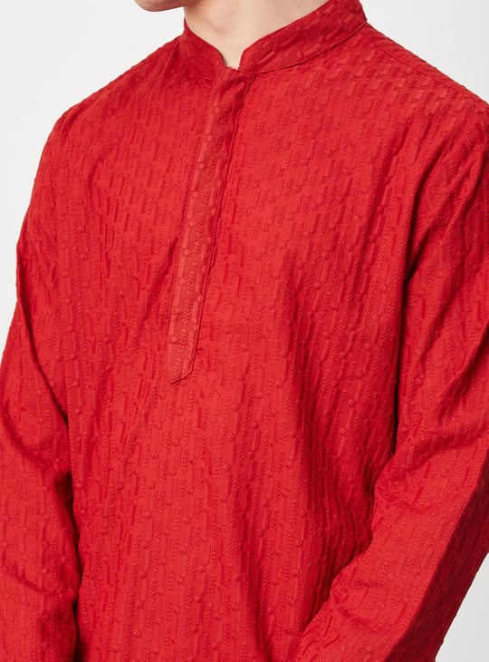 Men Chikankari Straight Kurta