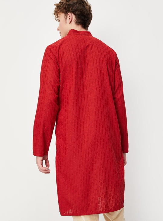 Men Chikankari Straight Kurta