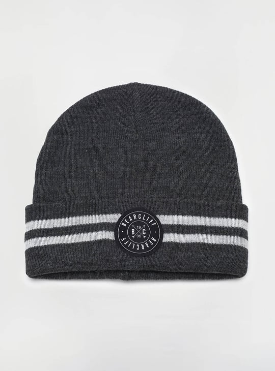 Boys Striped Knitted Beanie
