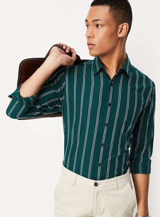 Men Regular Fit Striped Shirt