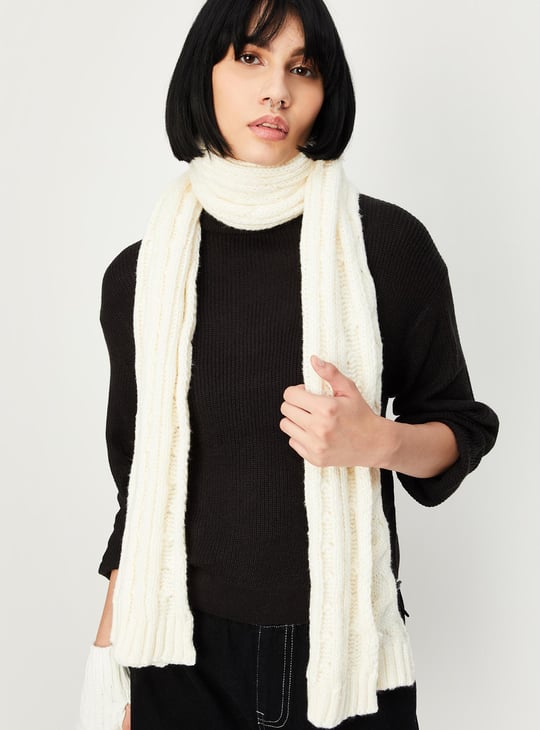 Women Cable Knit Muffler