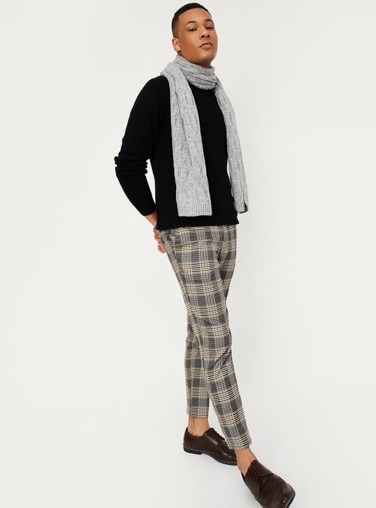 Men Cable Knit Muffler