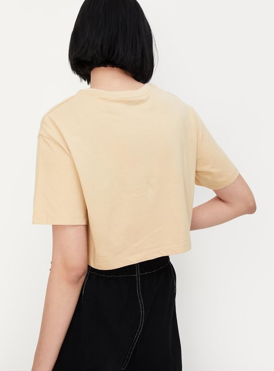 Women Naruto Printed Cropped T-shirt