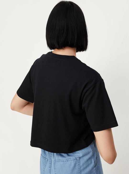 Women Friends Printed Crop T-shirt