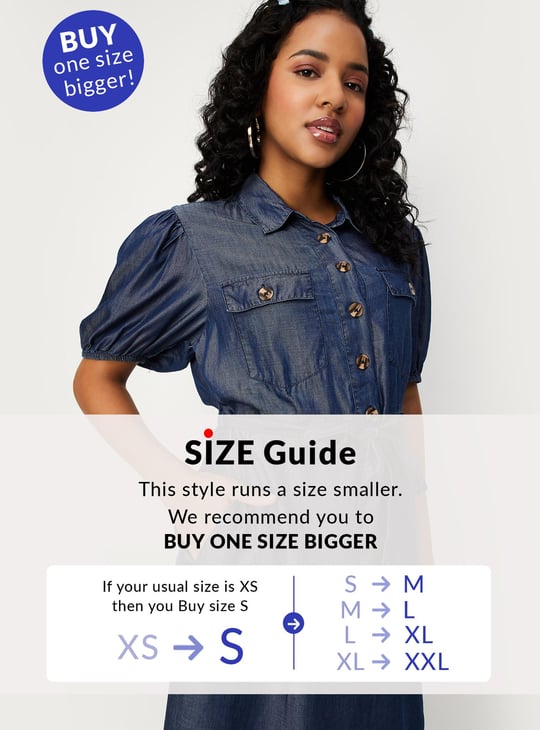 Women Tie-Up Waist Denim Dress