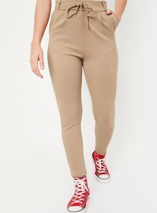 Women Pleated Partially Elasticated Trousers