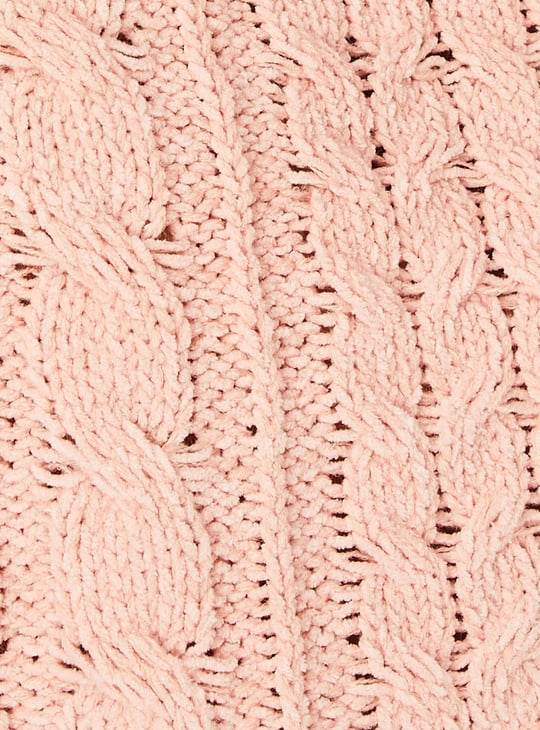 Women Cable Knit Cropped Sweater