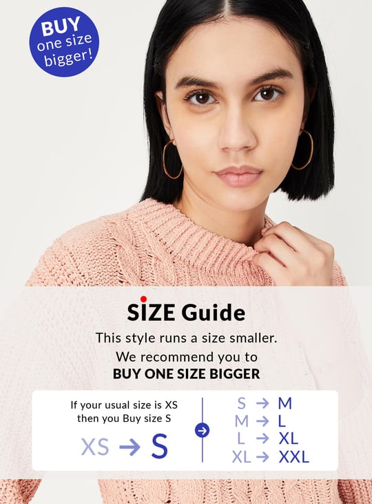 Women Cable Knit Cropped Sweater