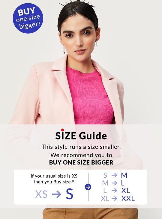 Women Solid Knit Blazer