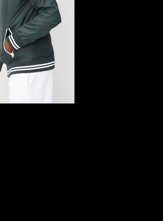 Men Solid Varsity Jacket