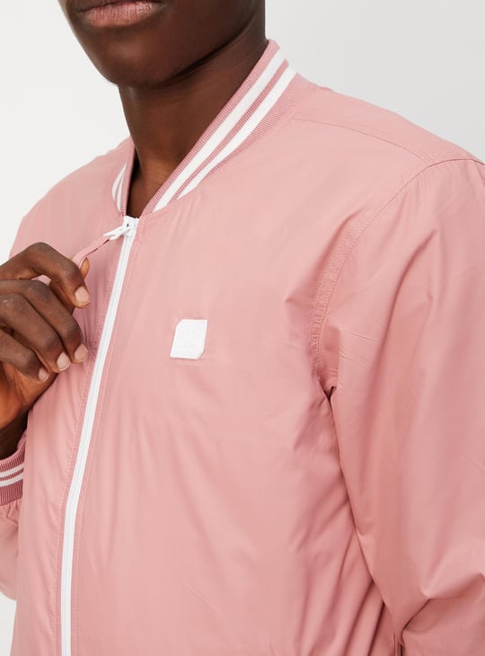 Men Solid Varsity Jacket