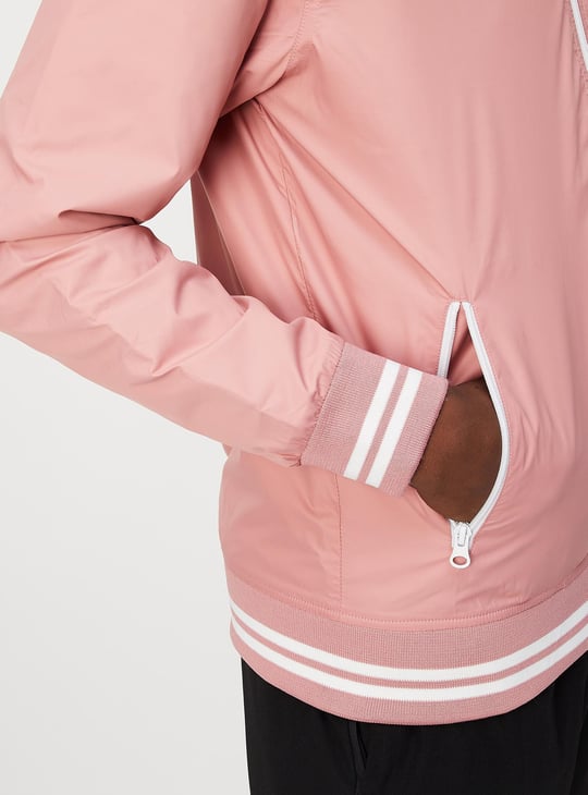 Men Solid Varsity Jacket