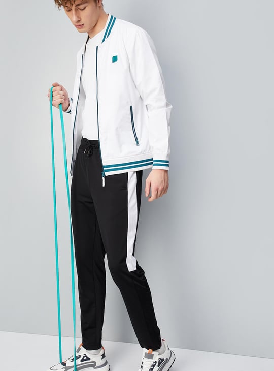 Men Solid Varsity Jacket