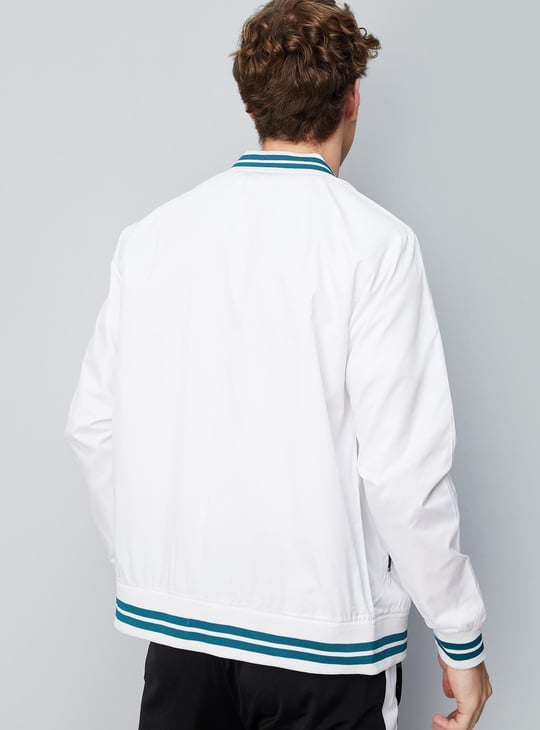 Men Solid Varsity Jacket