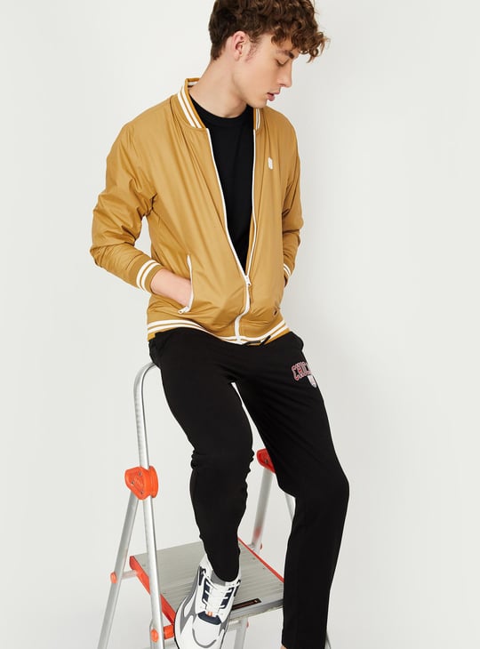 Men Solid Varsity Jacket