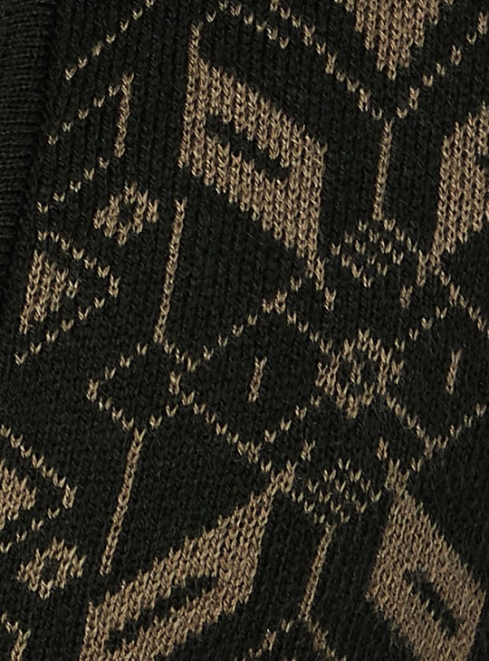 Women Argyle Knitted Cardigan