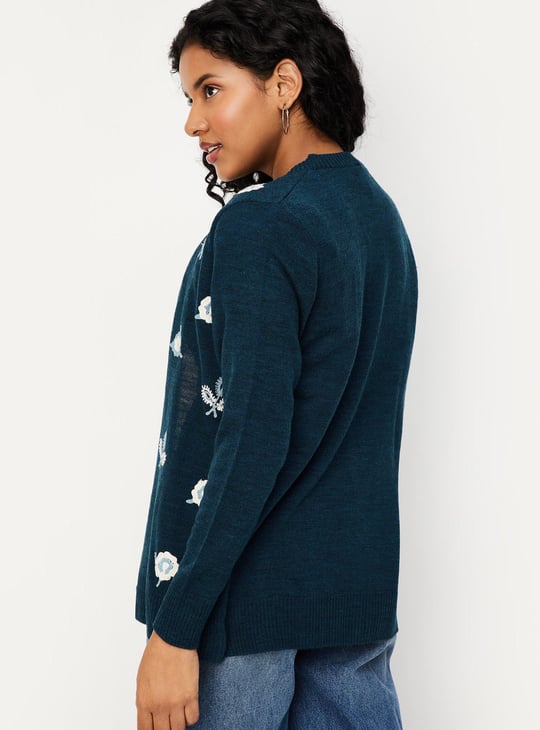 Women Embroidered Cardigan