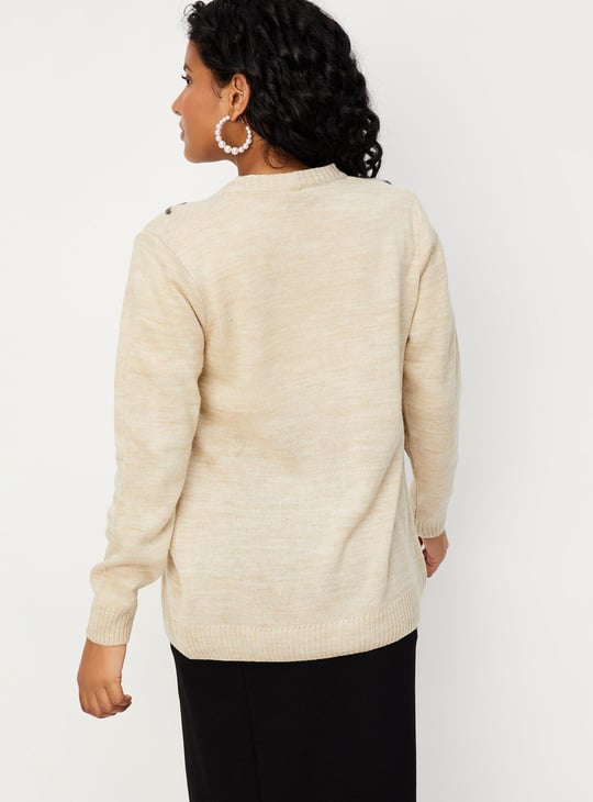 Women Floral Embroidered Knit Cardigan