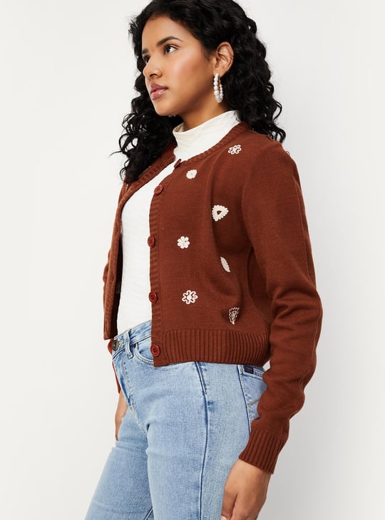 Women Embroidered Cardigan